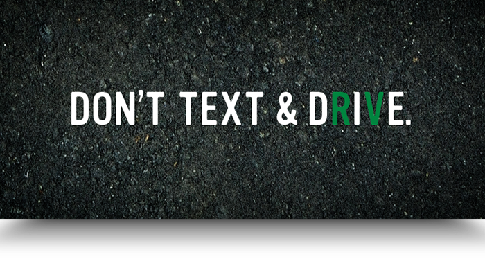 Don't Text & Drive campaign banner